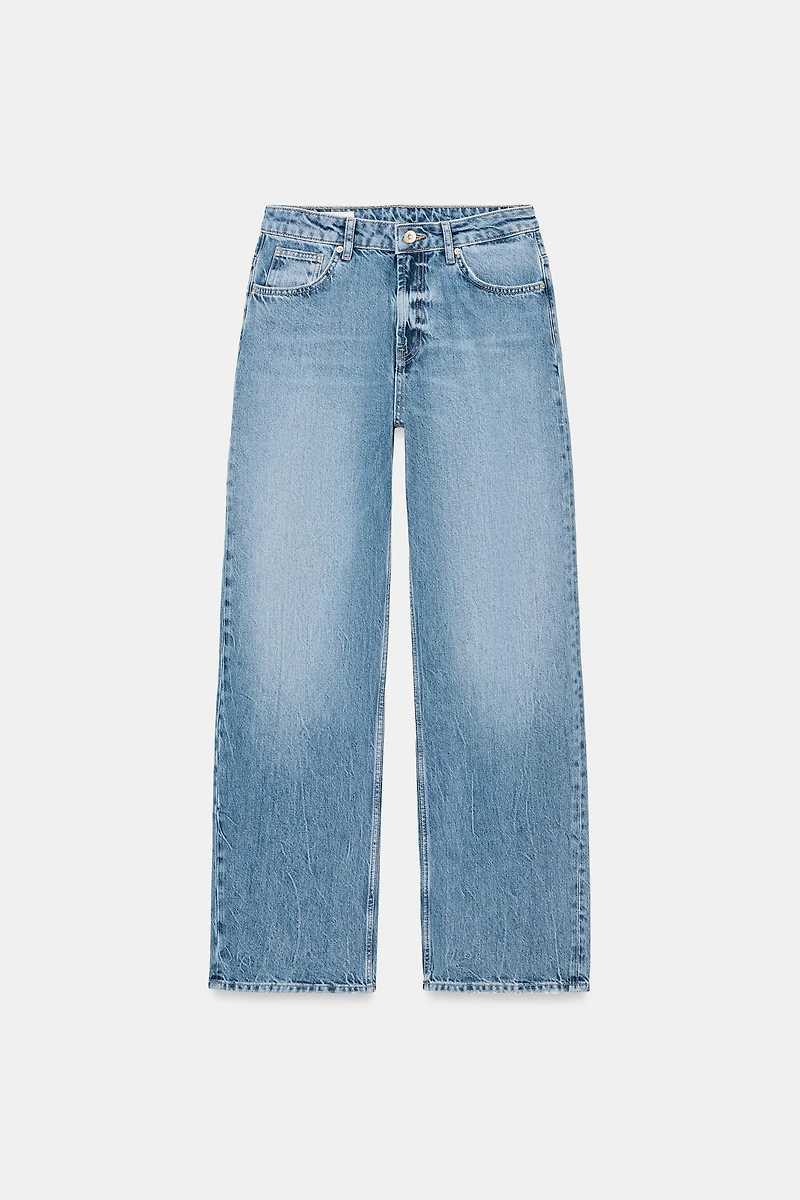 TRF MID-RISE STRAIGHT LEG SHIMMER JEANS