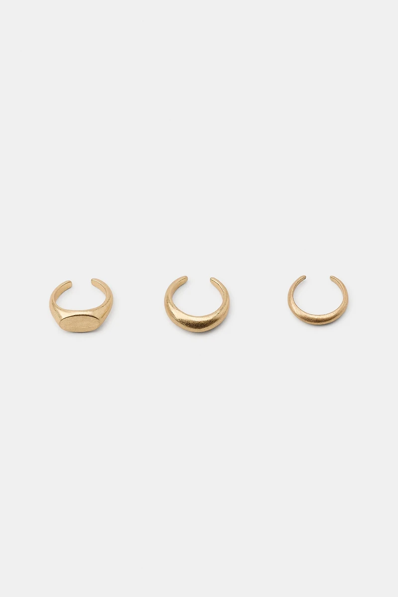 3-PACK SIGNET TOE RINGS