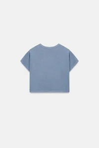 CROPPED WASHED EFFECT T-SHIRT