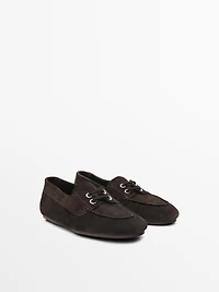 Leather deck shoes