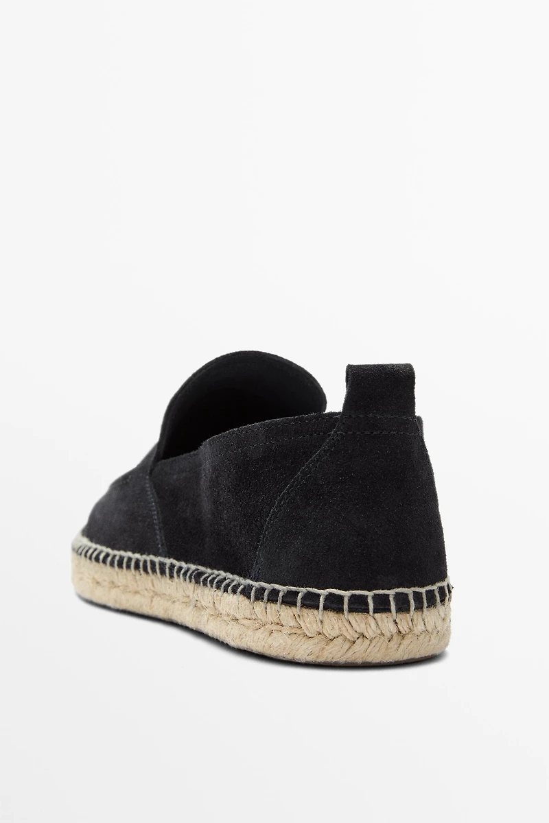 Espadrille ganse cuir