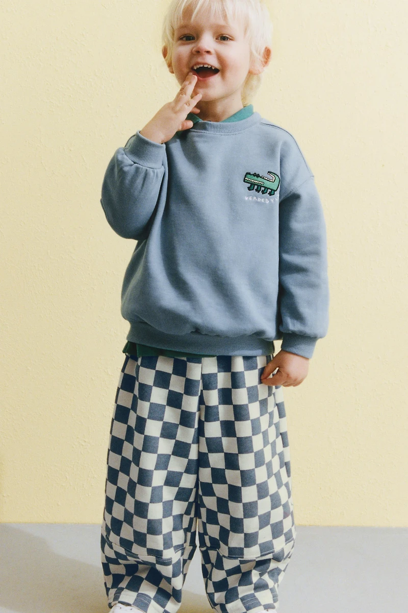 PANTALON BALLON À DAMIER