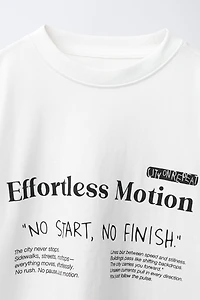 DOUBLE SLEEVE TEXT T-SHIRT