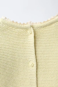FLORAL EMBROIDERY LACE KNIT JUMPER