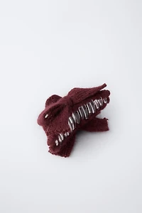 KNITTED BOW HAIR CLIP