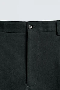 PLEATED TEXTURED PANTS