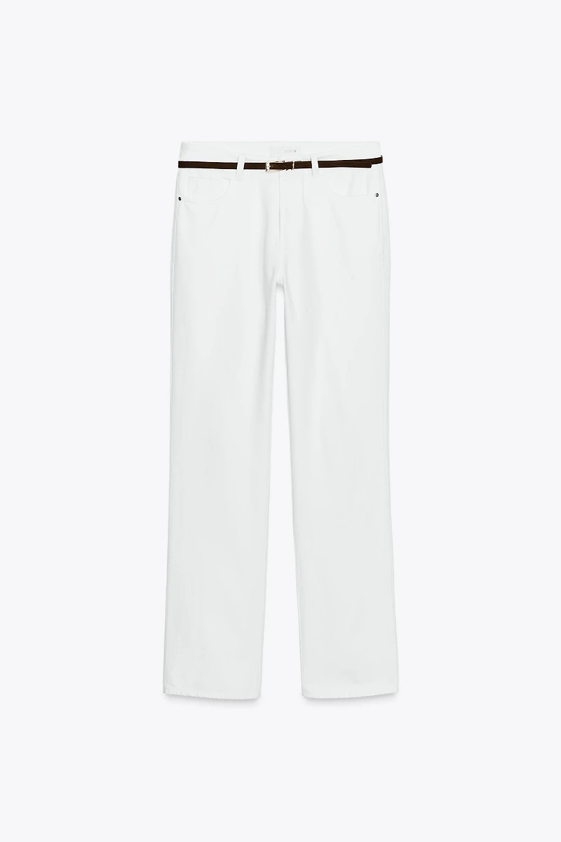 Z1975 90'S HIGH-WAISTED STRAIGHT BELTED JEANS