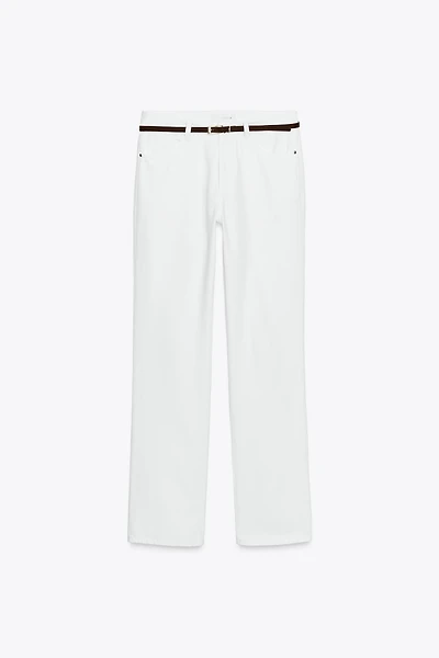 Z1975 90'S HIGH-WAISTED STRAIGHT BELTED JEANS