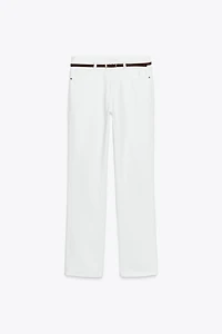 Z1975 90'S HIGH-WAISTED STRAIGHT BELTED JEANS