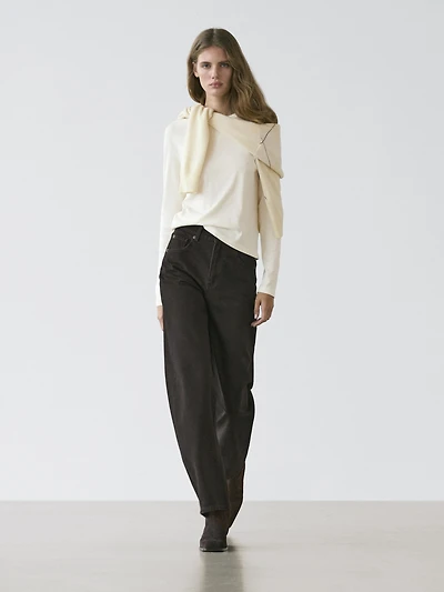 High-waist barrel fit jeans