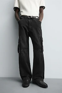 STRAIGHT FIT CARGO JEANS