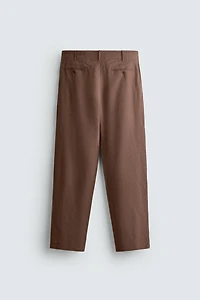 HEMP AND COTTON RELAXED FIT PANTS