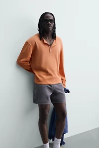 T-SHIRT RELAXED FIT COL TUNISIEN