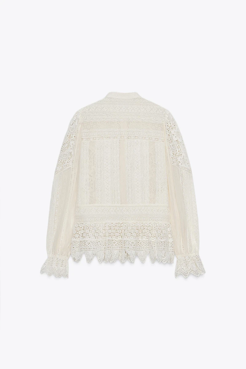 EMBROIDERED LACE BLOUSE ZW COLLECTION