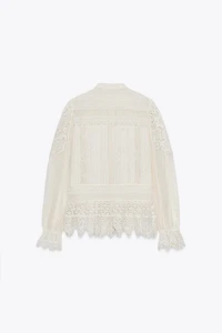 EMBROIDERED LACE BLOUSE ZW COLLECTION