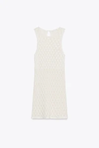 CUTWORK HALTER SHORT DRESS