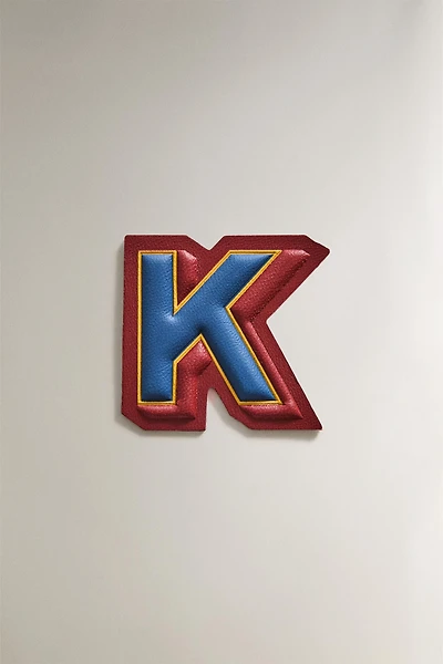 LEATHER LETTER K PATCH