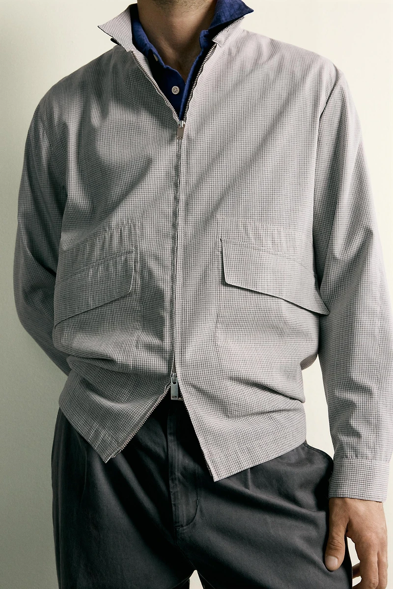 REGULAR FIT CHECKERED JACKET