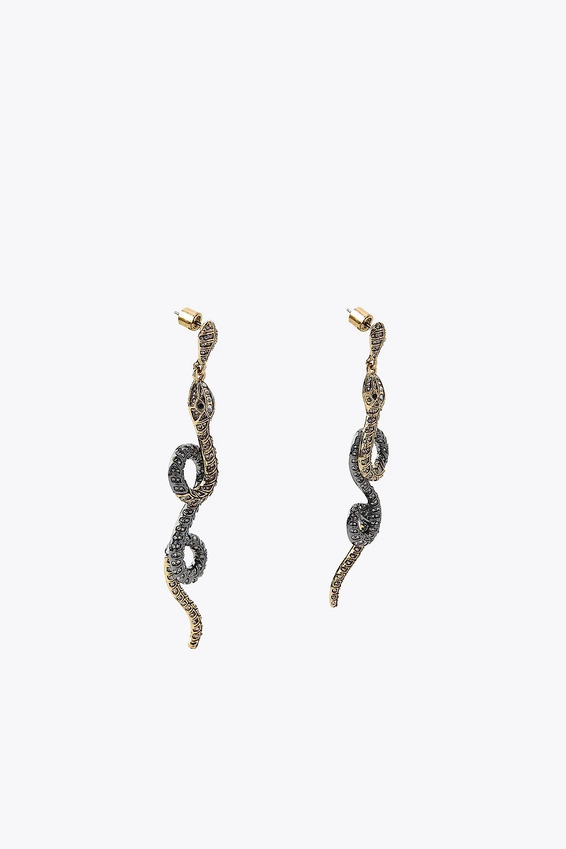 TEXTURED SNAKE EARRINGS