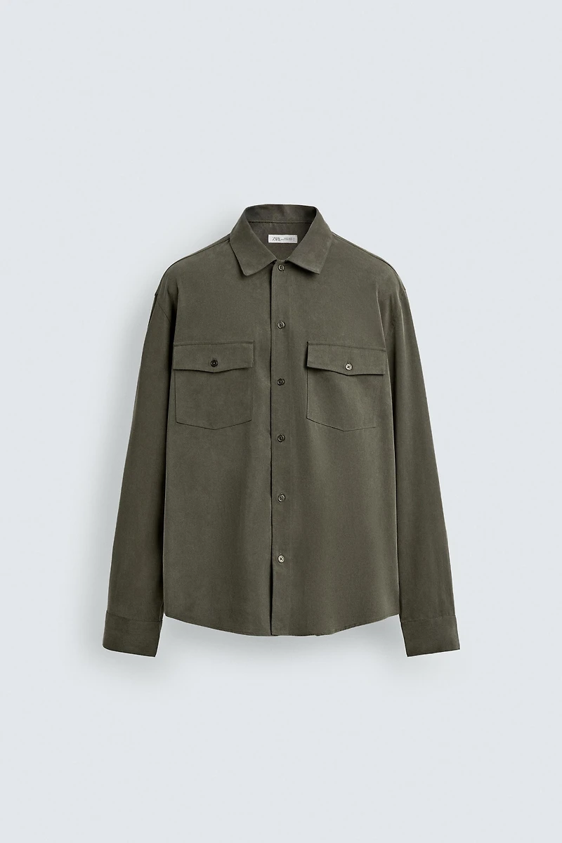 RELAXED FIT FLUID SHIRT WITH POCKETS