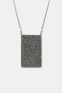 RHINESTONE HANDBAG NECKLACE