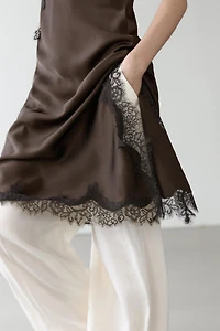 Robe nuisette à dentelle