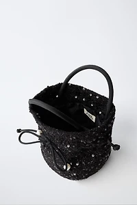 SEQUIN BOW CROSSBODY BAG
