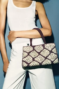 SPARKLY BEADED SHOPPER BAG