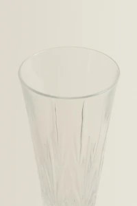 FLÛTE VERRE CRISTALLIN TAILLÉ