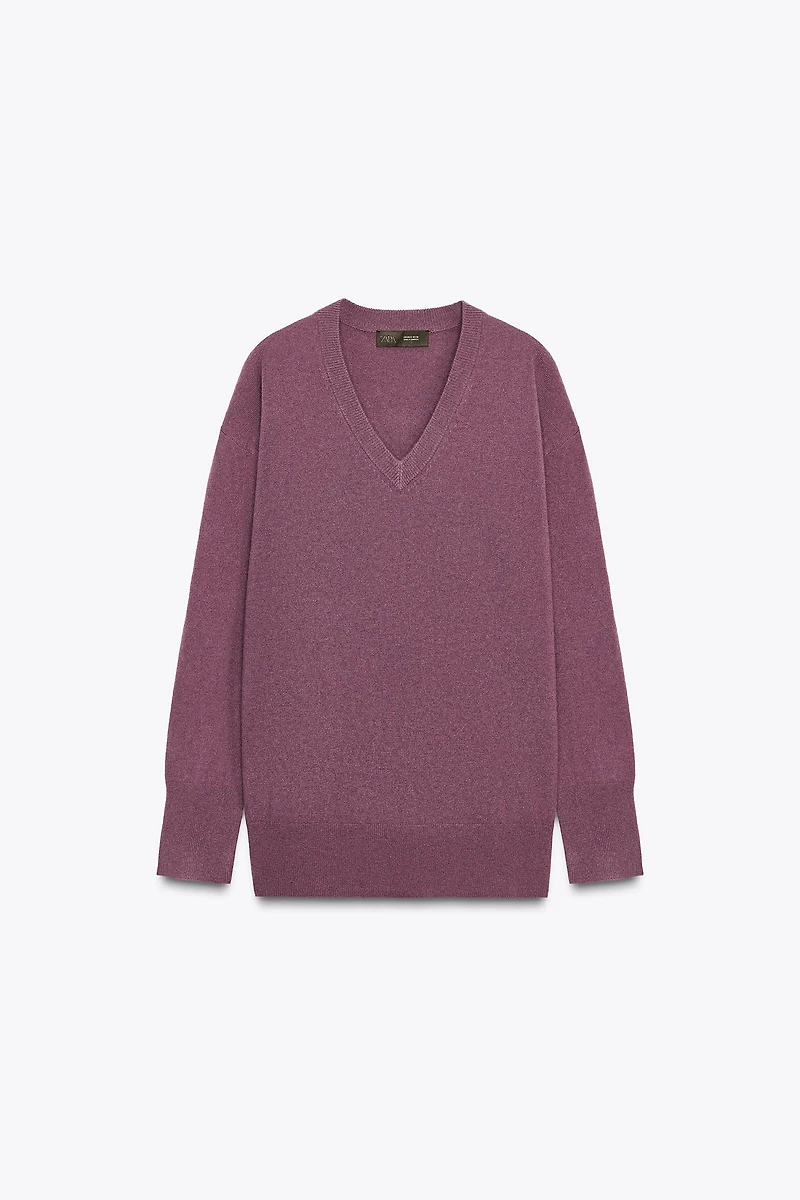 100% WOOL OVERSIZED KNIT SWEATER