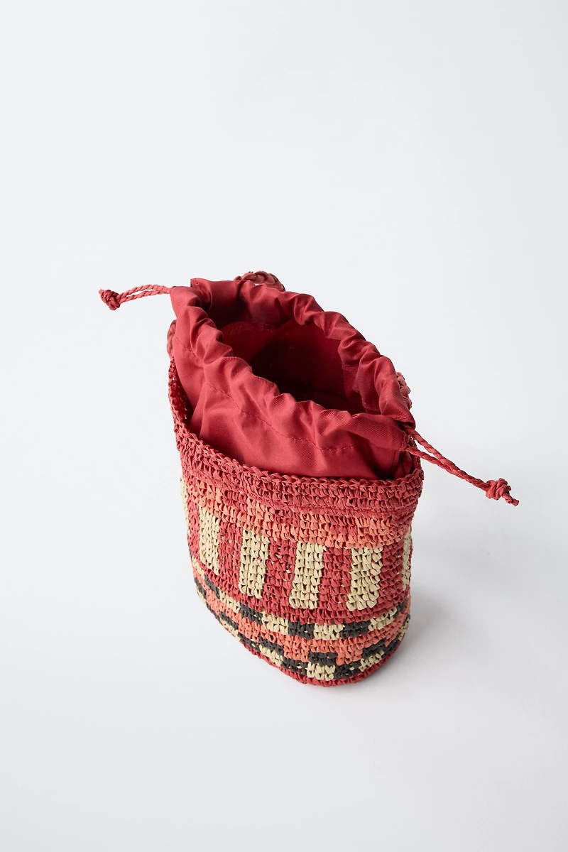 RAFFIA CROSSBODY BAG