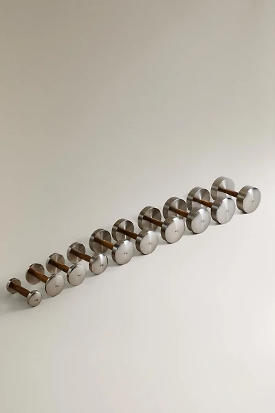 OAK WOOD AND STEEL DUMBBELL