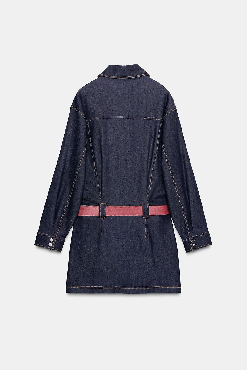 ROBE COURTE EN JEAN Z1975 AVEC CEINTURE