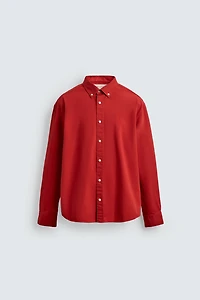 RELAXED FIT COMPACT COTTON SHIRT