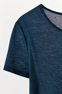 LYOCELL AND WOOL BLEND T-SHIRT