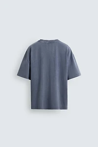 WASHED PRINTED T-SHIRT WITH STUDS