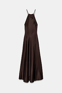 ZW COLLECTION SATIN EFFECT HALTER DRESS