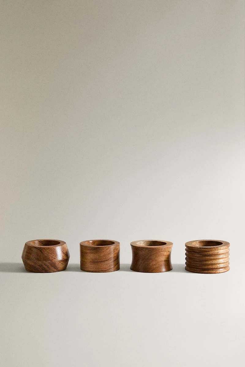 WOODEN NAPKIN HOLDER PACK (PACK OF 4)
