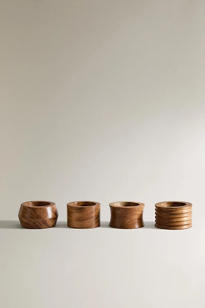 WOODEN NAPKIN HOLDER PACK (PACK OF 4)
