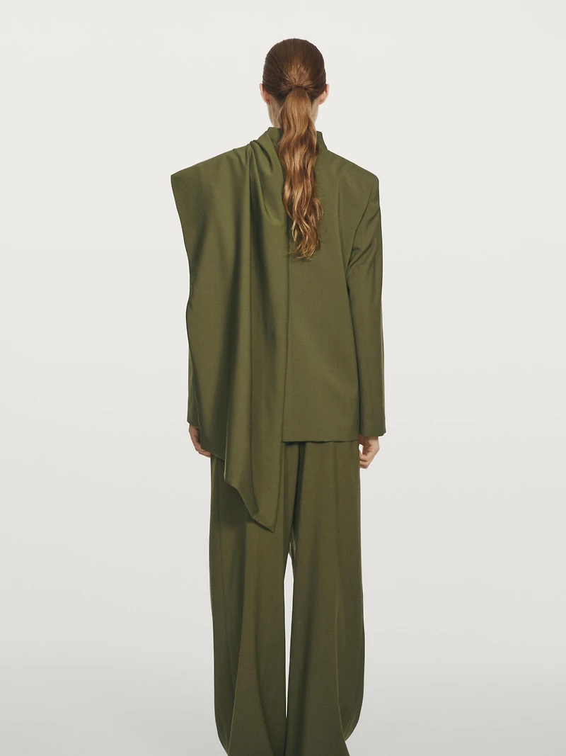 Wool blazer with scarf - STUDIO