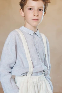 6-10 YEARS / LIMITED EDITION 100% LINEN STRIPED SHIRT