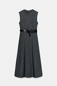 MARLED MIDI BELTED DRESS