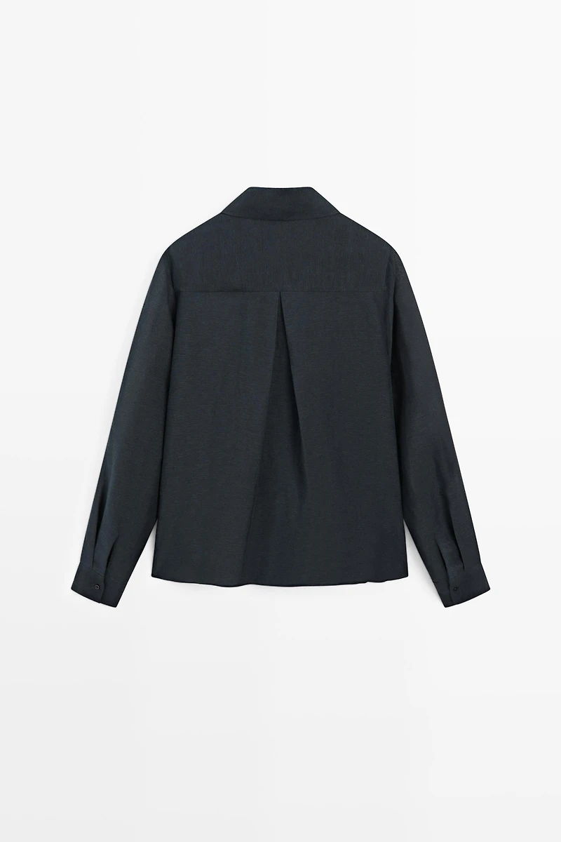 STUDIO semi-sheer flowing shirt