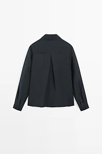 STUDIO semi-sheer flowing shirt