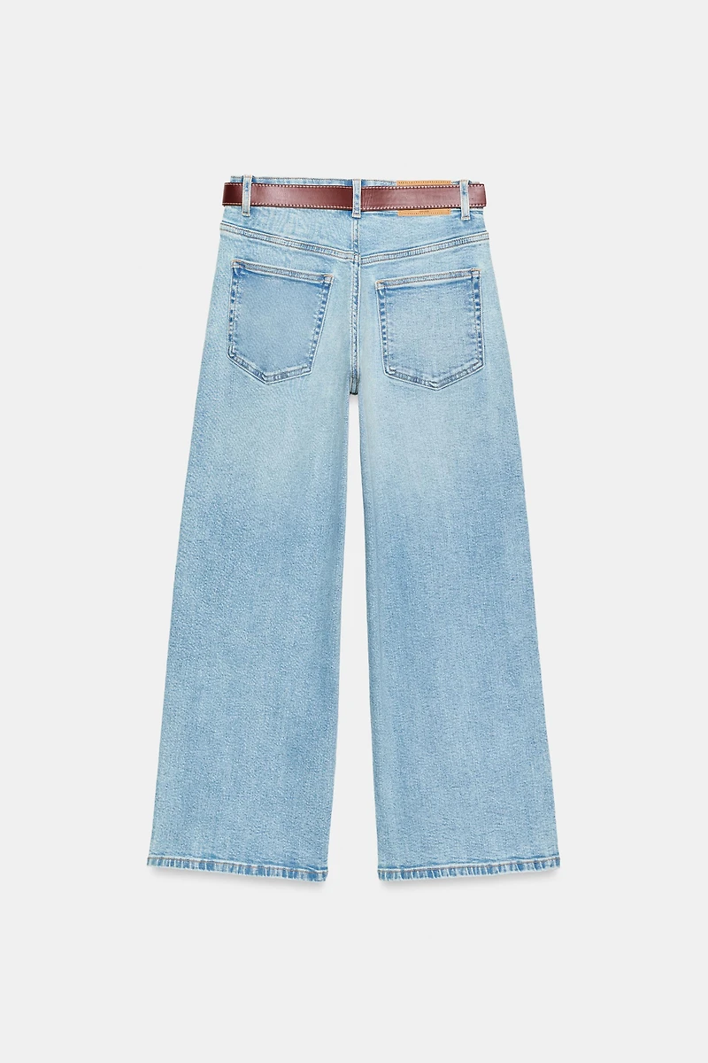 JEAN Z1975 JUPE-CULOTTE TAILLE HAUTE À CEINTURE