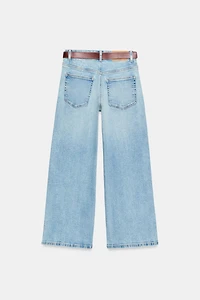 JEAN Z1975 JUPE-CULOTTE TAILLE HAUTE À CEINTURE