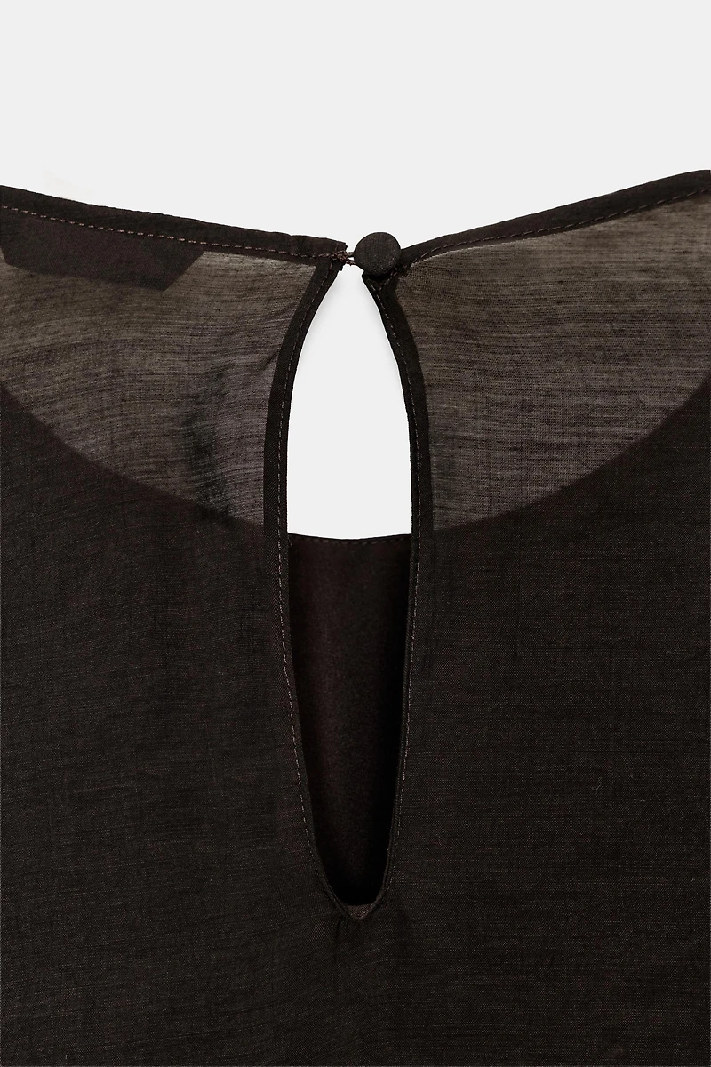 ASYMMETRIC RUFFLED TOP