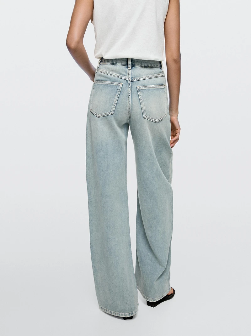 Jean barrel fit taille haute