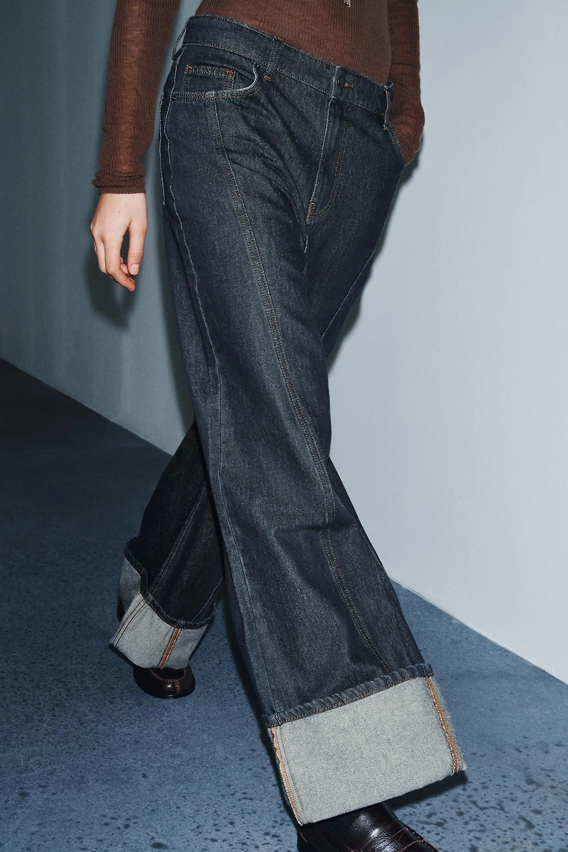 ZW COLLECTION MID-RISE WIDE LEG JEANS