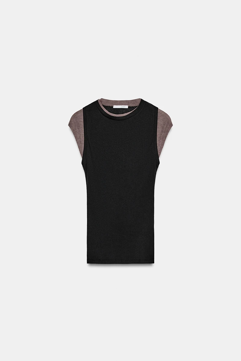 DOUBLE CONTRAST EFFECT TOP
